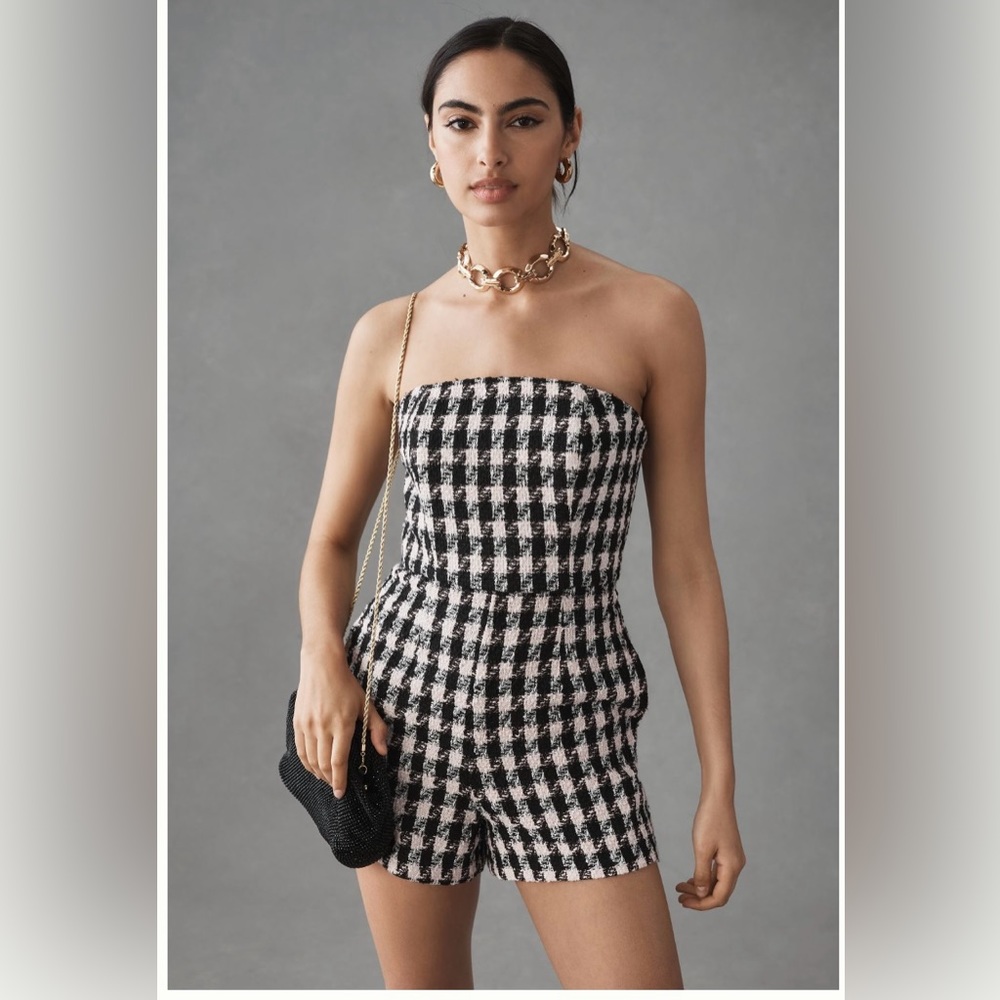 Hutch Strapless Tweed Romper, Anthropologie, New With Tags